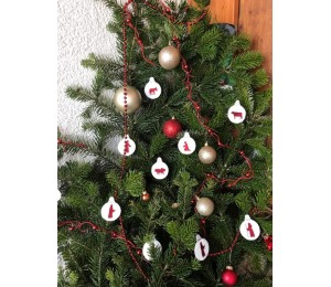 Stickserie - Weihnachtskrippe Silhouette inkl. Kugeln